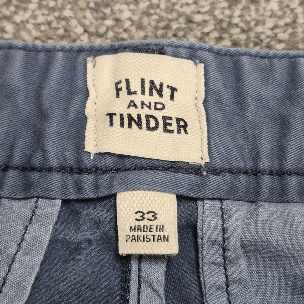 Flint and Tinder 365 Chino Shorts Mens 33 Navy Blue Cotton Stretch Huckberry - Picture 3 of 9